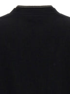 Schwarzes Baumwoll-T-Shirt