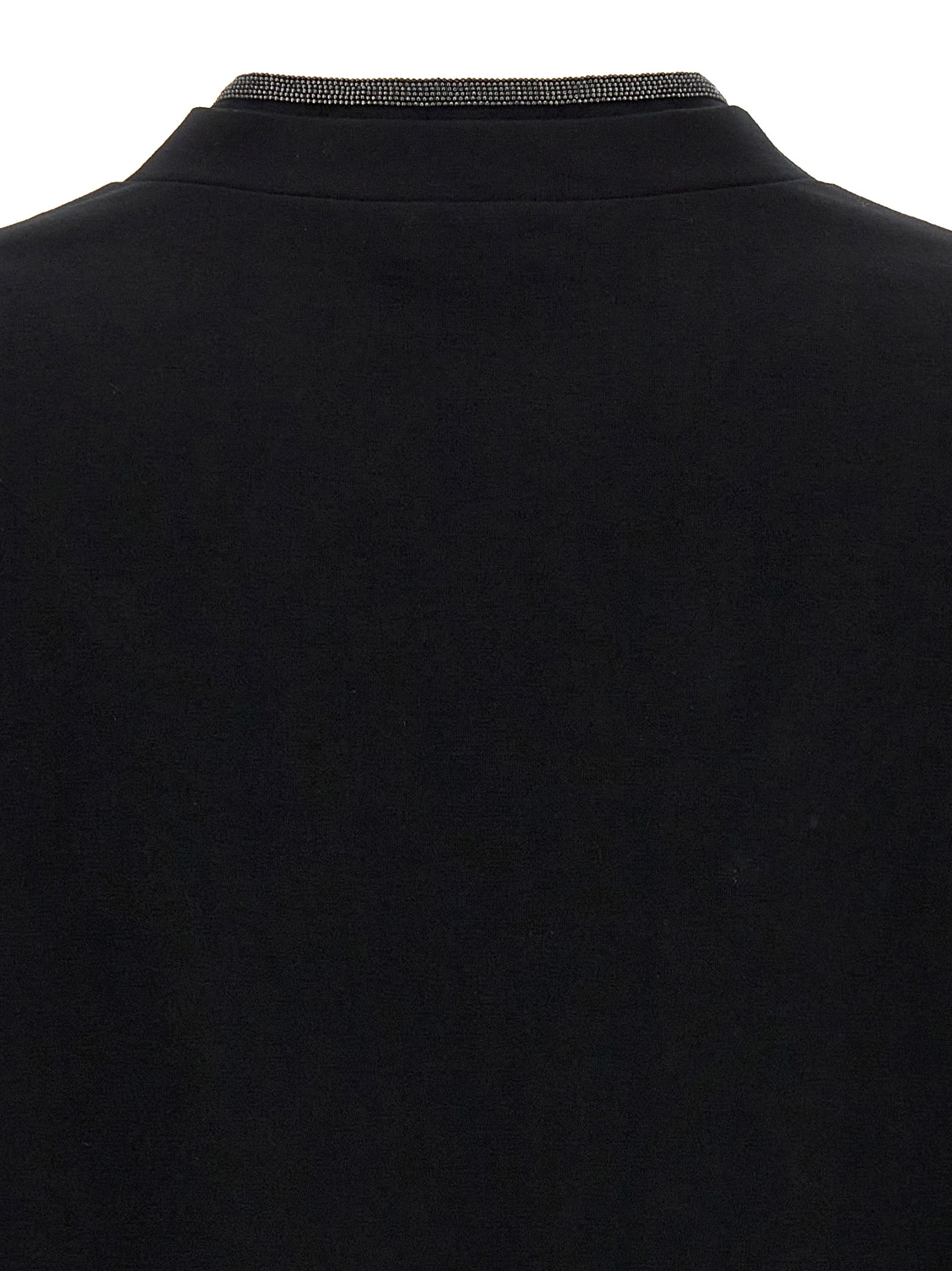 Schwarzes Baumwoll-T-Shirt