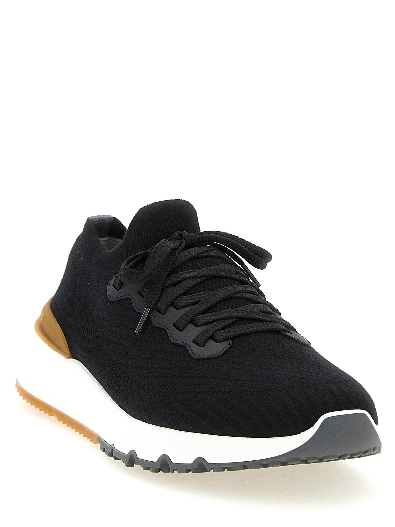 Schwarze Sneaker aus Polyethylen