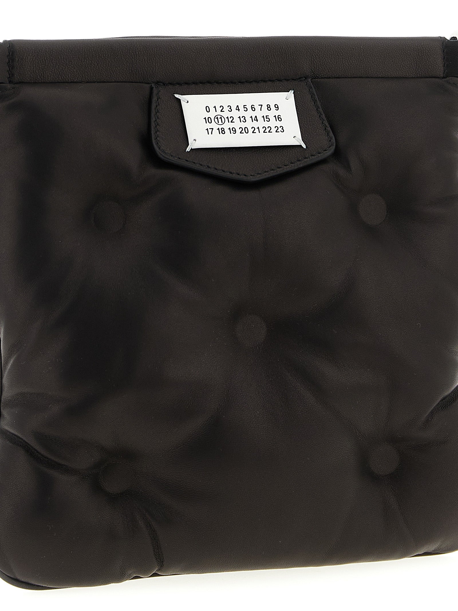 Schwarze Lammleder Umhängetasche