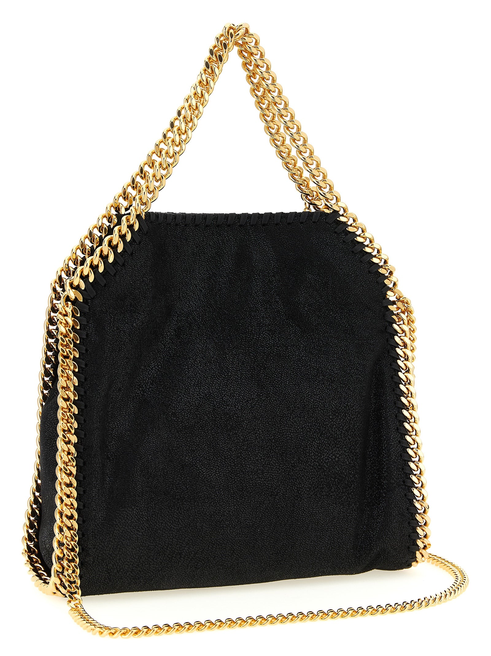 Schwarze Handtasche aus Polyester