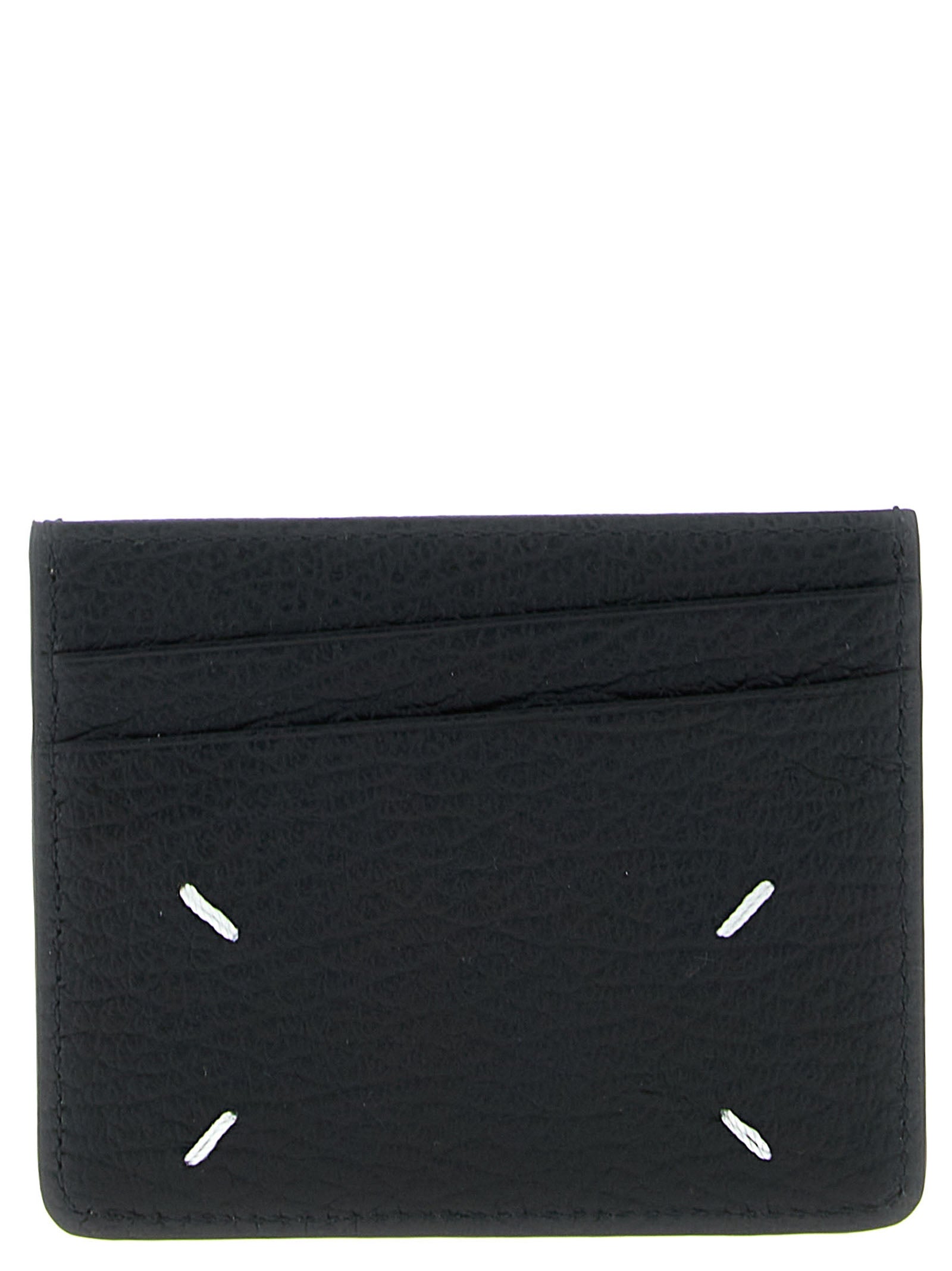 Schwarzes Kartenetui aus Leder 268249BM
