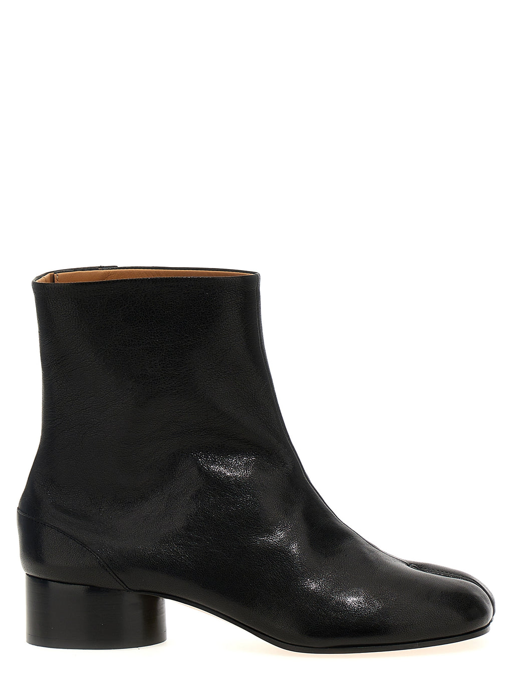 Schwarze Stiefeletten aus Lammleder