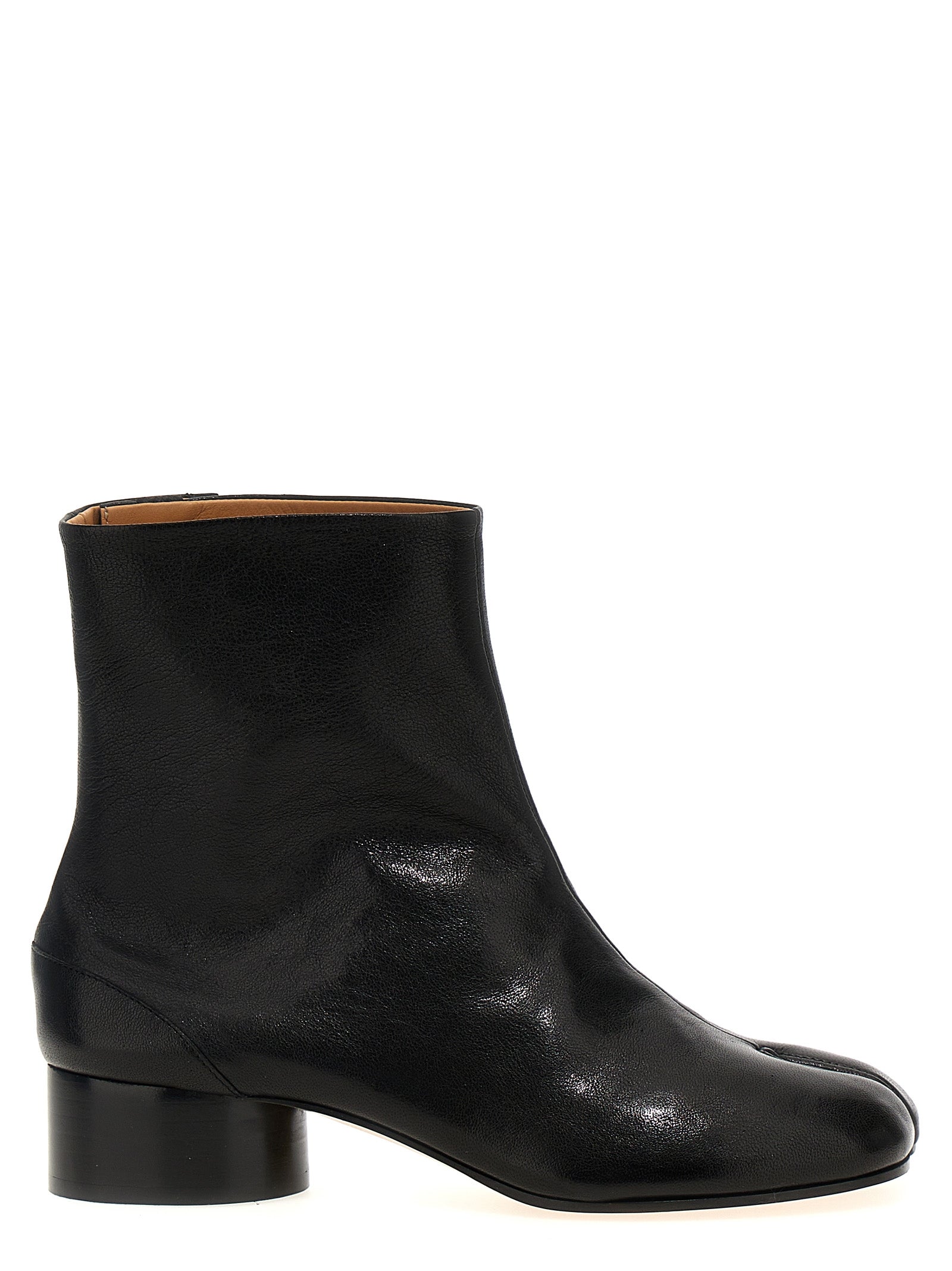 Schwarze Stiefeletten aus Lammleder