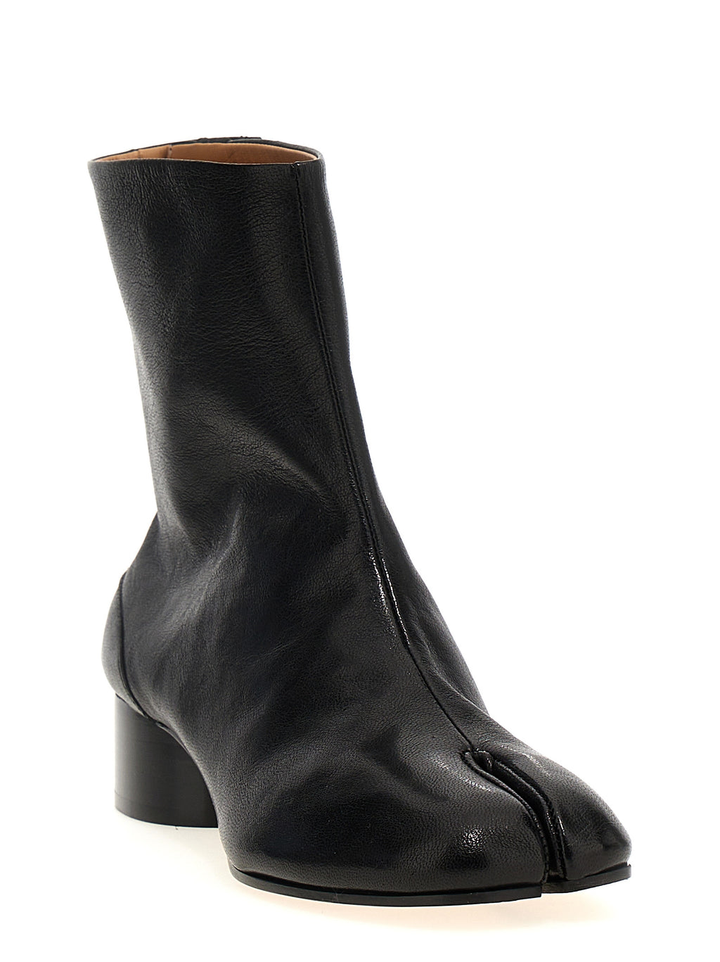 Schwarze Stiefeletten aus Lammleder