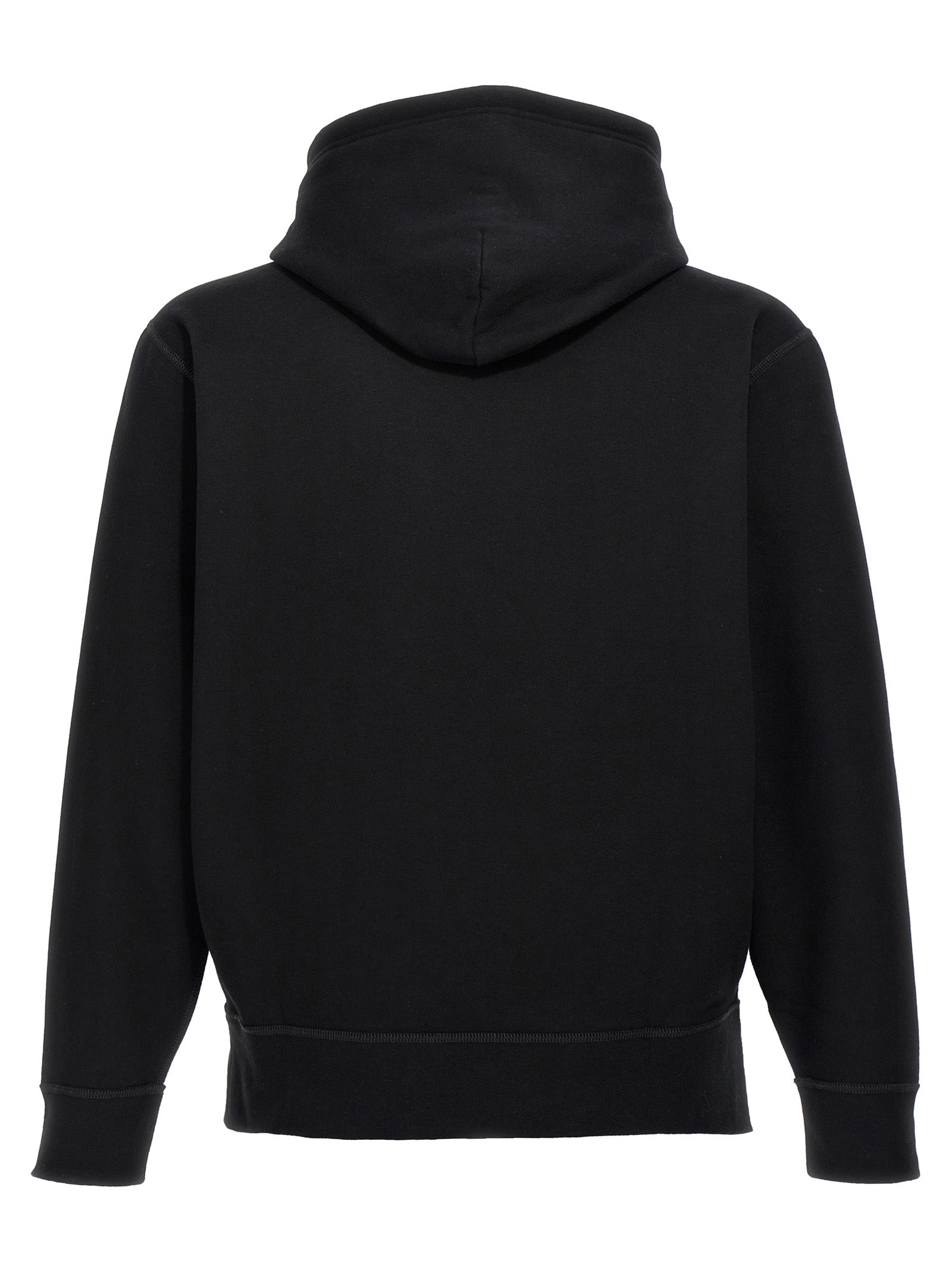 Schwarzer Baumwoll-Sweatshirt