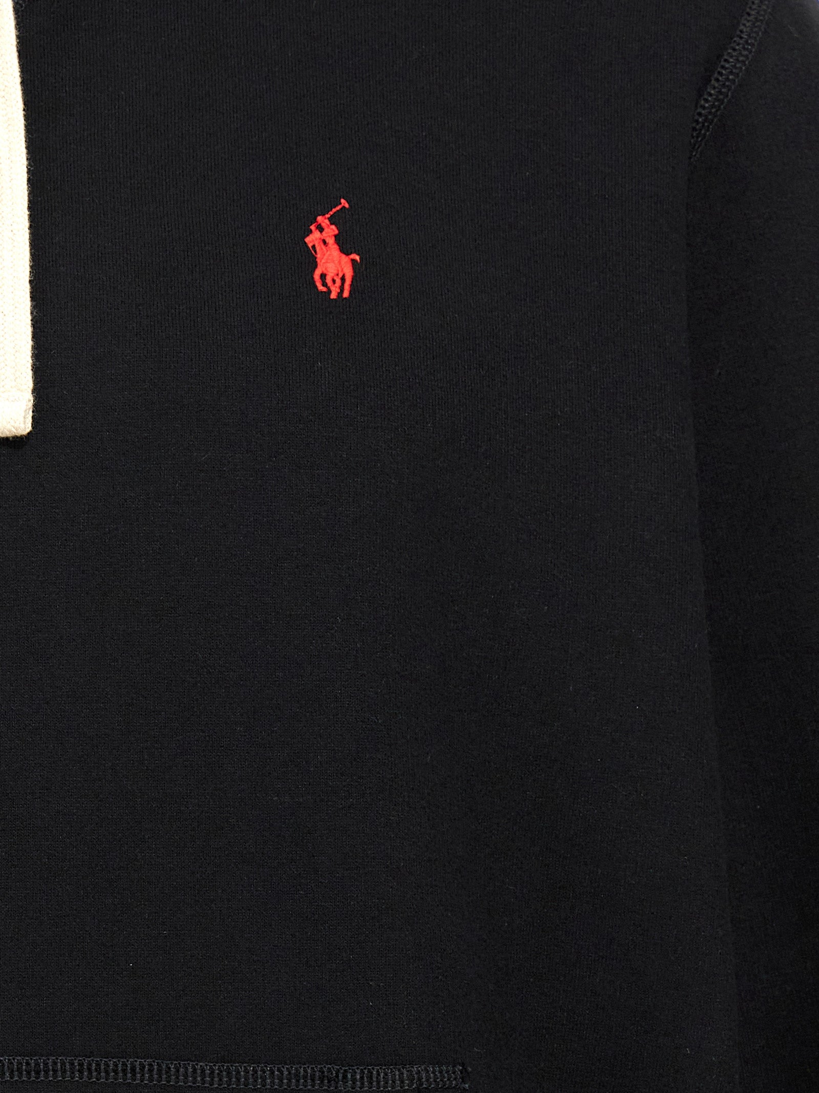 Schwarzer Baumwoll-Sweatshirt