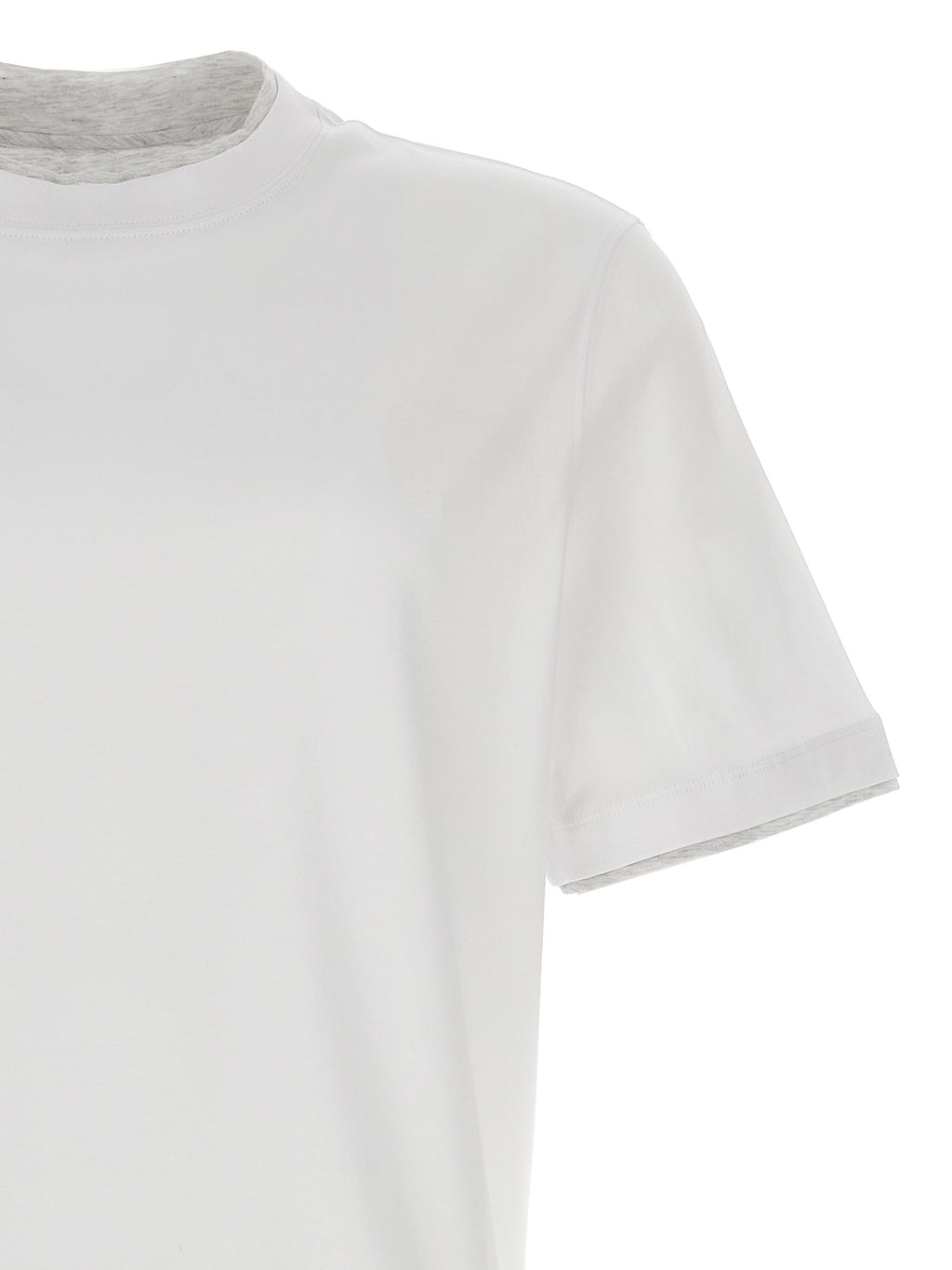 Weißes Baumwoll-T-Shirt