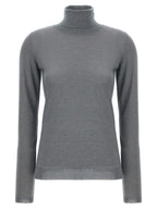 Grauer Kaschmir-Strickjacke