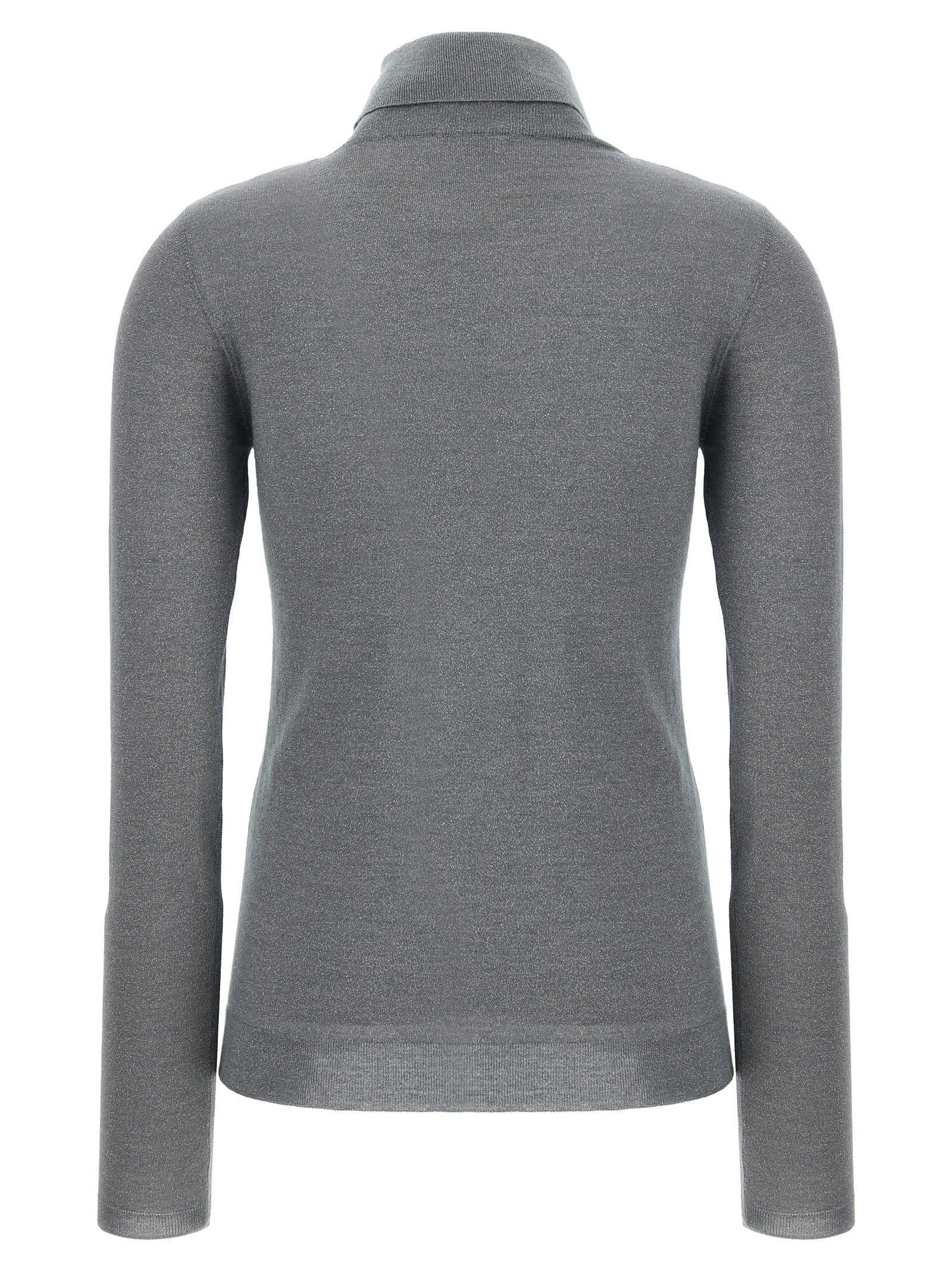Grauer Kaschmir-Strickjacke