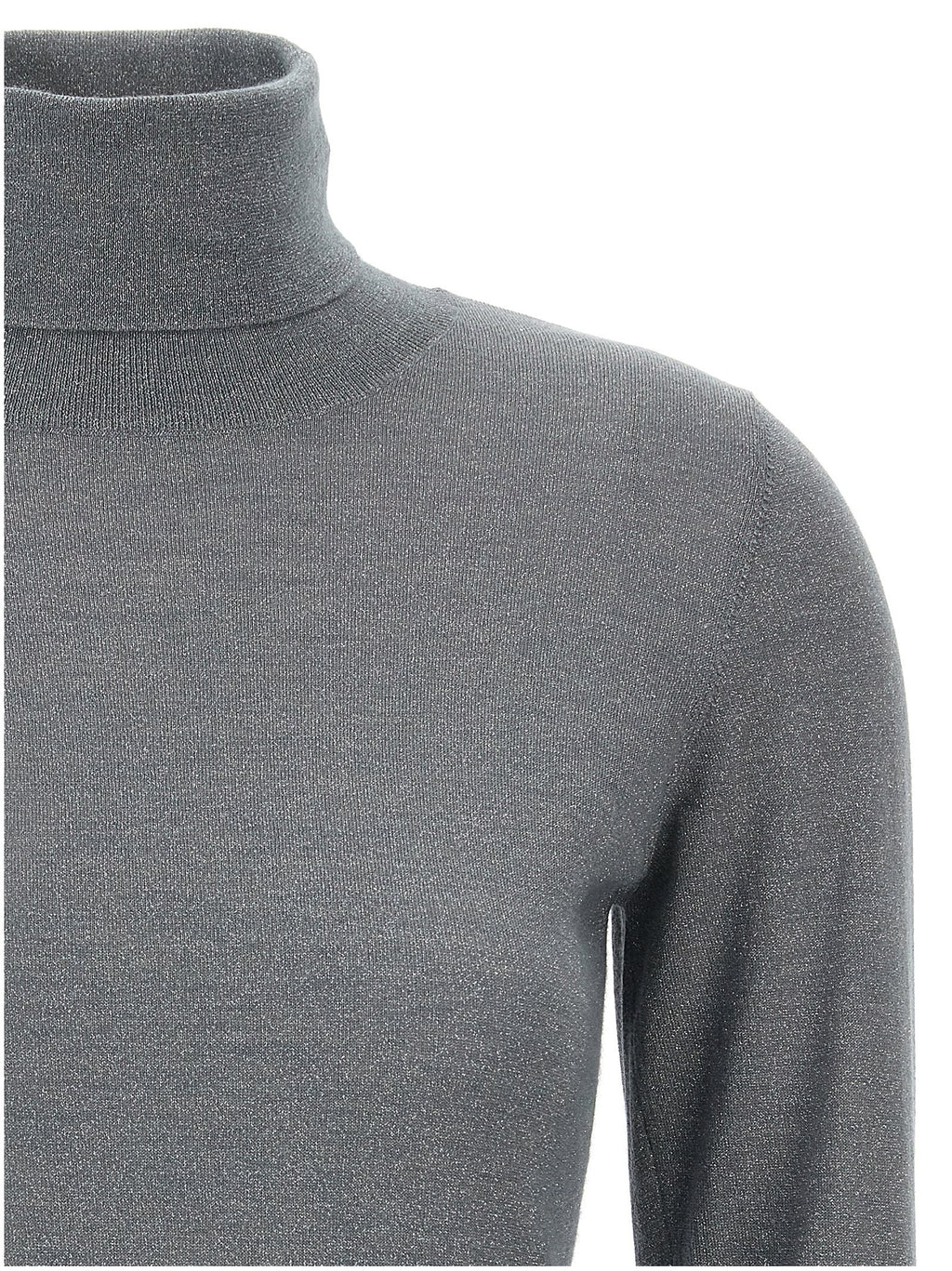 Grauer Kaschmir-Strickjacke