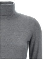 Grauer Kaschmir-Strickjacke