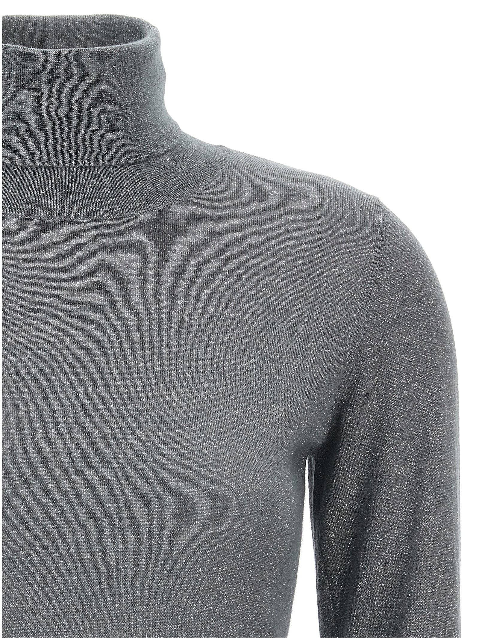 Grauer Kaschmir-Strickjacke