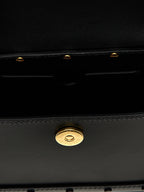 Schwarze Kalbsleder-Handtasche