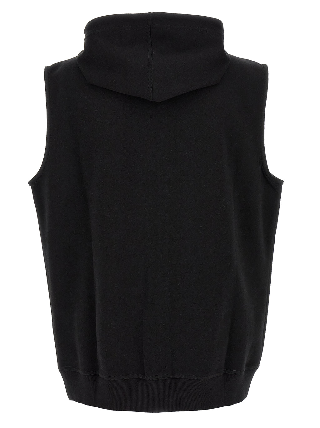 Schwarze ärmellose Baumwolljacke