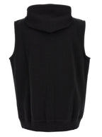 Schwarze ärmellose Baumwolljacke