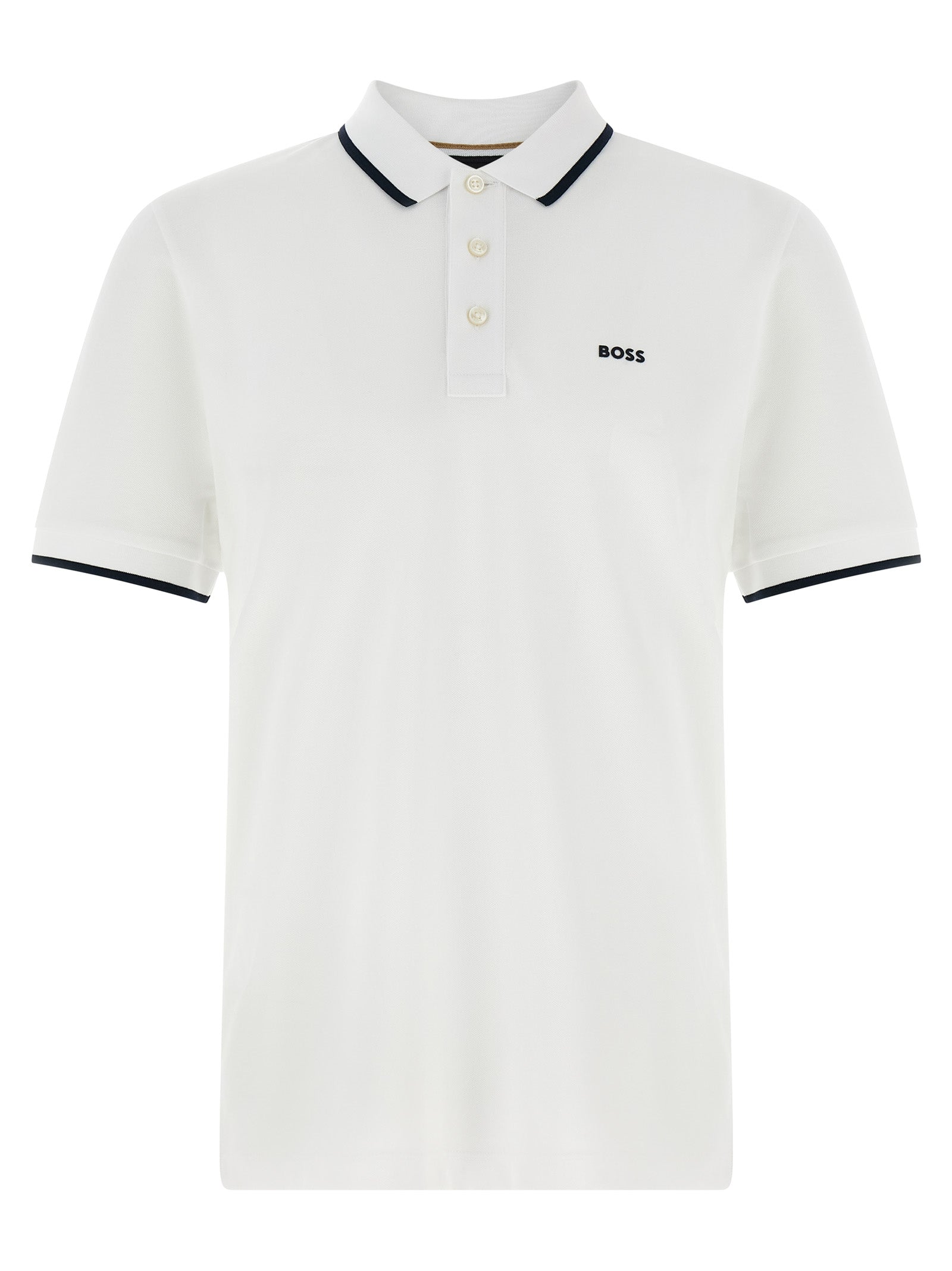 Weißes Poloshirt aus Baumwolle