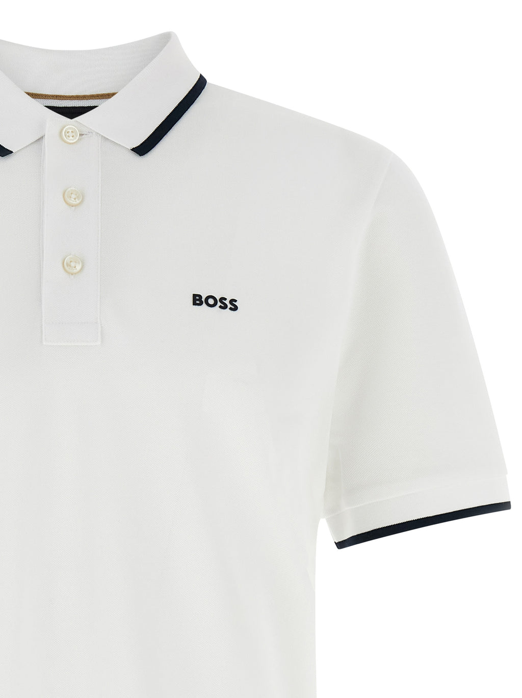Weißes Poloshirt aus Baumwolle