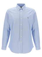 Blaue Baumwollbluse