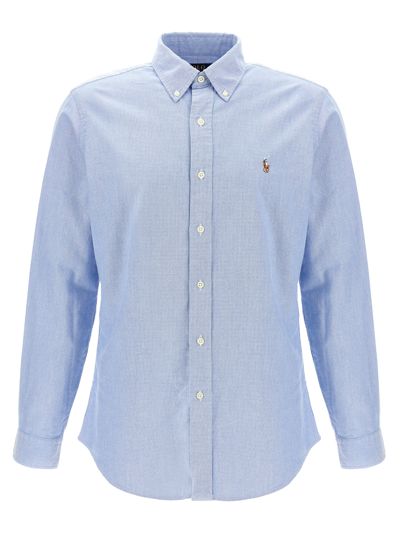 Blaue Baumwollbluse