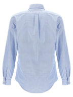 Blaue Baumwollbluse