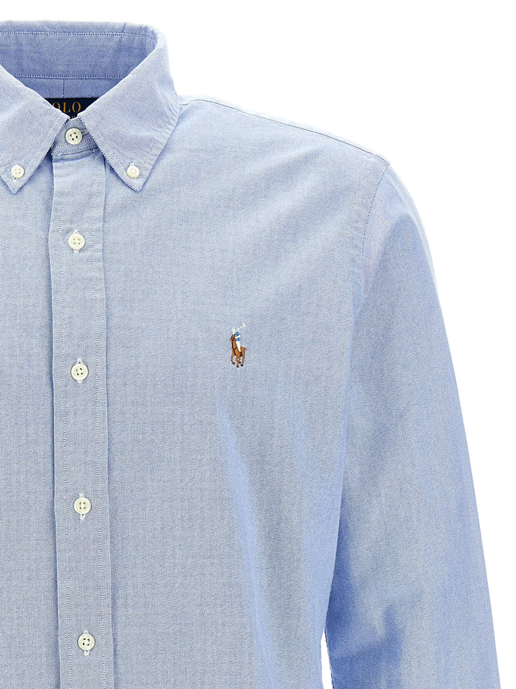 Blaue Baumwollbluse