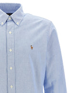Blaue Baumwollbluse