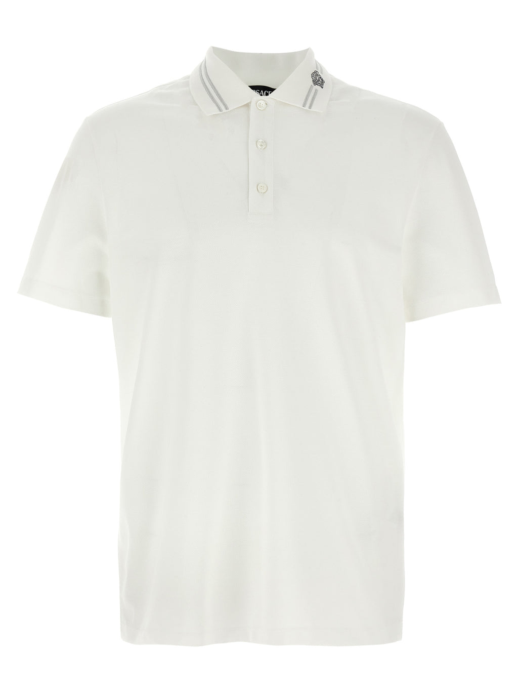Weißes Poloshirt aus Baumwolle