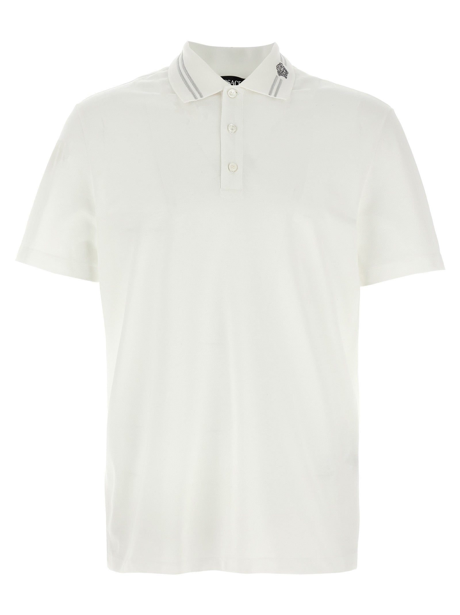 Weißes Poloshirt aus Baumwolle