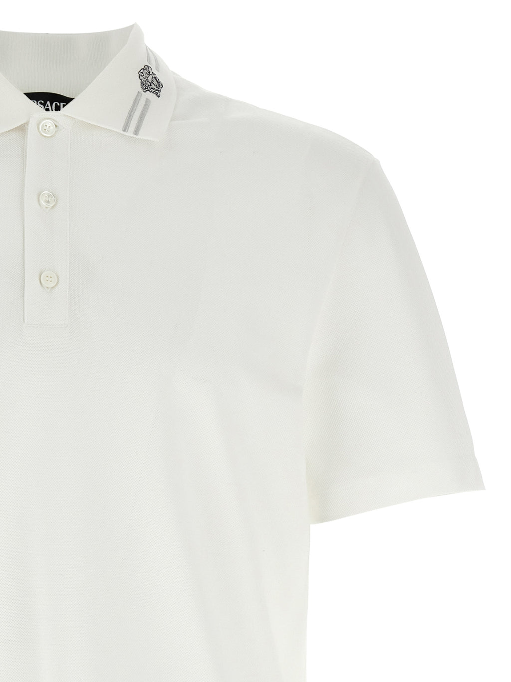 Weißes Poloshirt aus Baumwolle