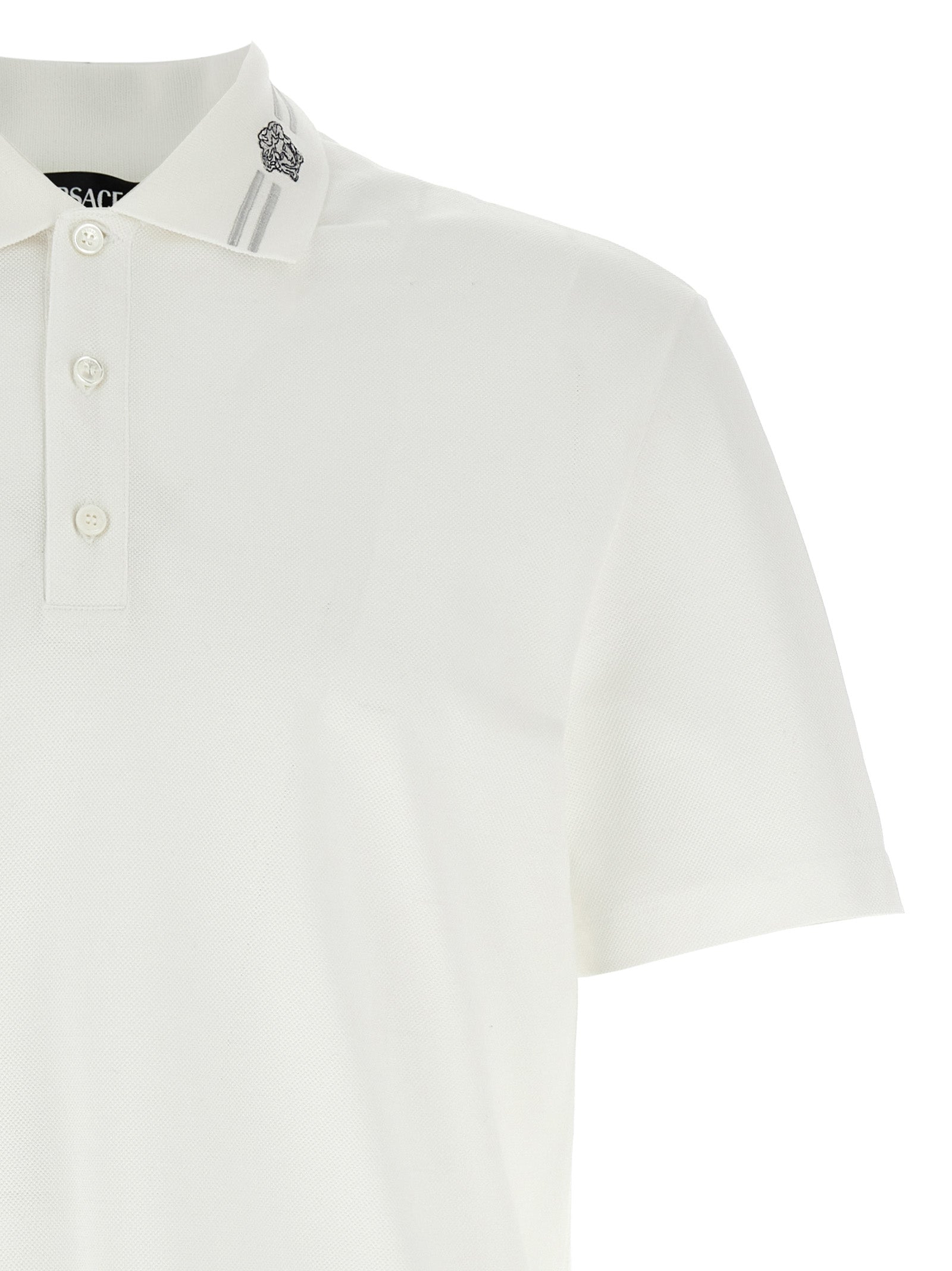 Weißes Poloshirt aus Baumwolle
