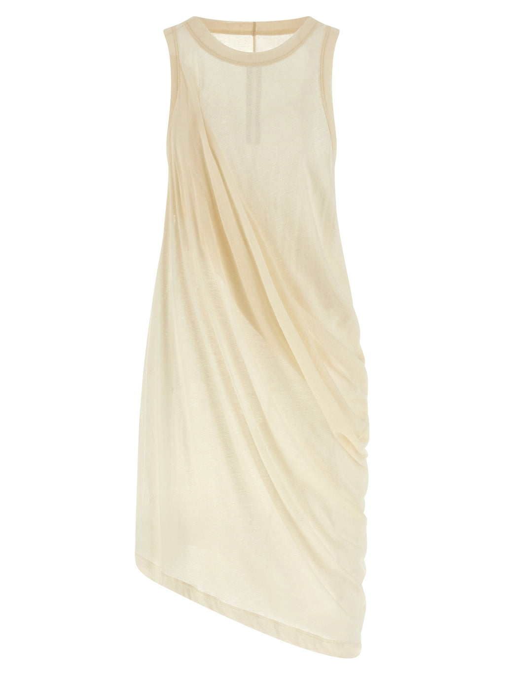 Beige Cotton Casual Dress