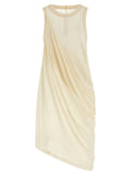 Beige Cotton Casual Dress