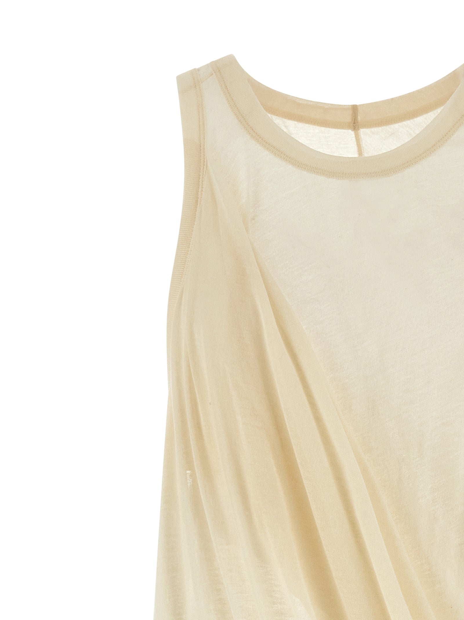 Beige Cotton Casual Dress