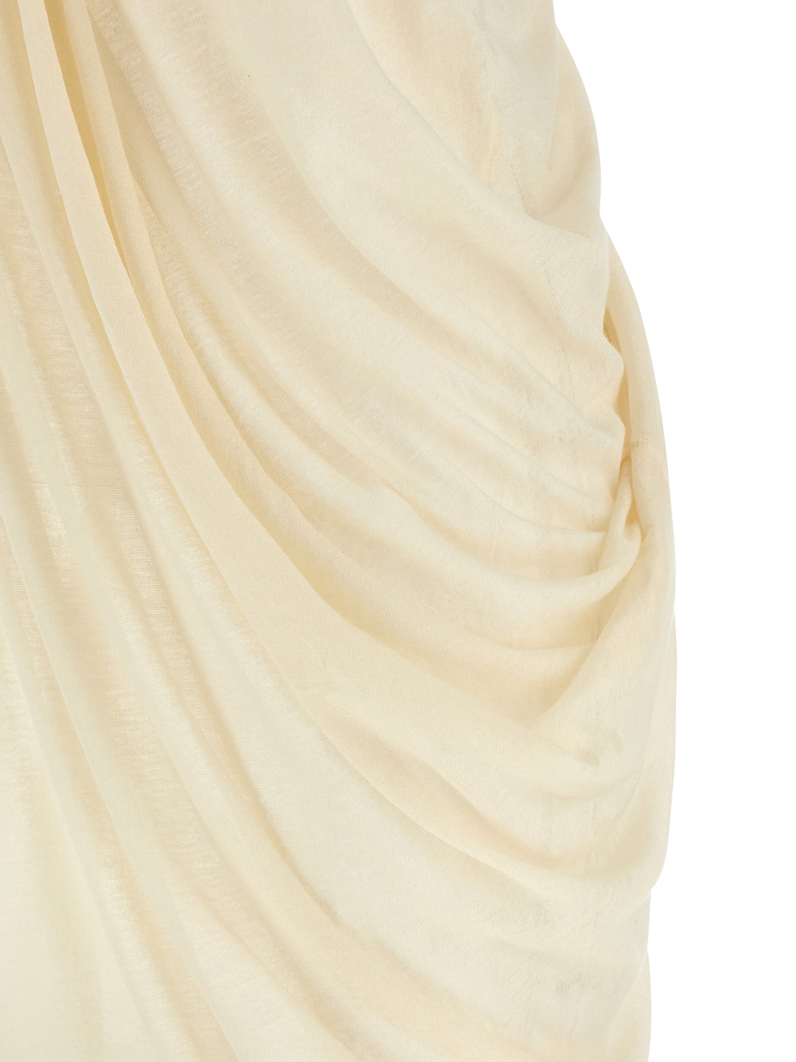 Beige Cotton Casual Dress