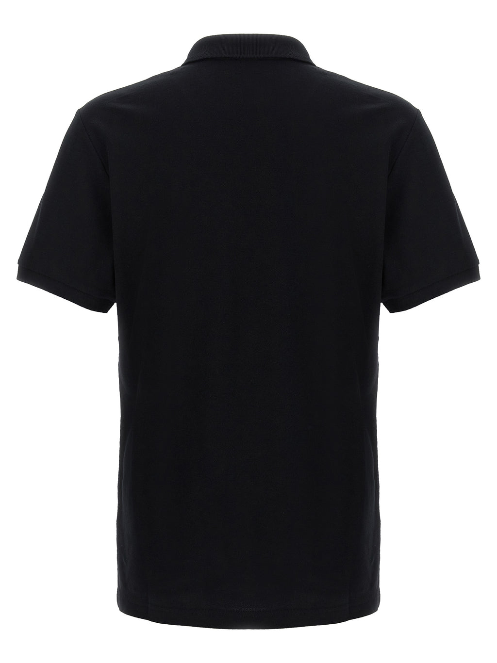 Schwarzes Baumwoll-Poloshirt