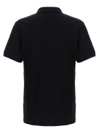 Schwarzes Baumwoll-Poloshirt