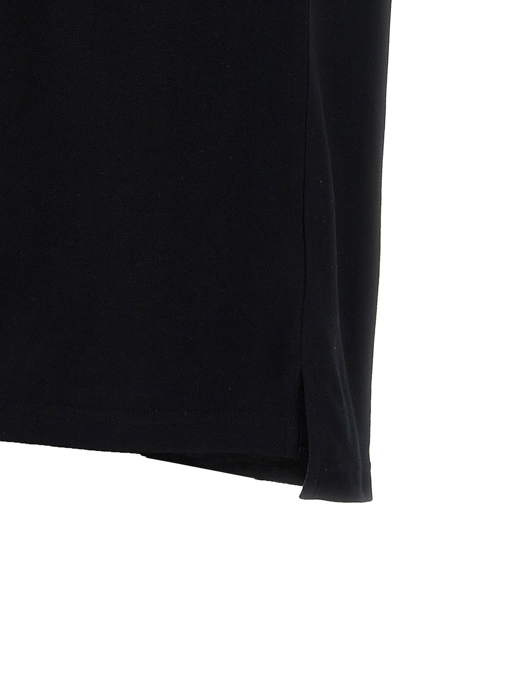 Schwarzes Baumwoll-Poloshirt