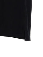Schwarzes Baumwoll-Poloshirt