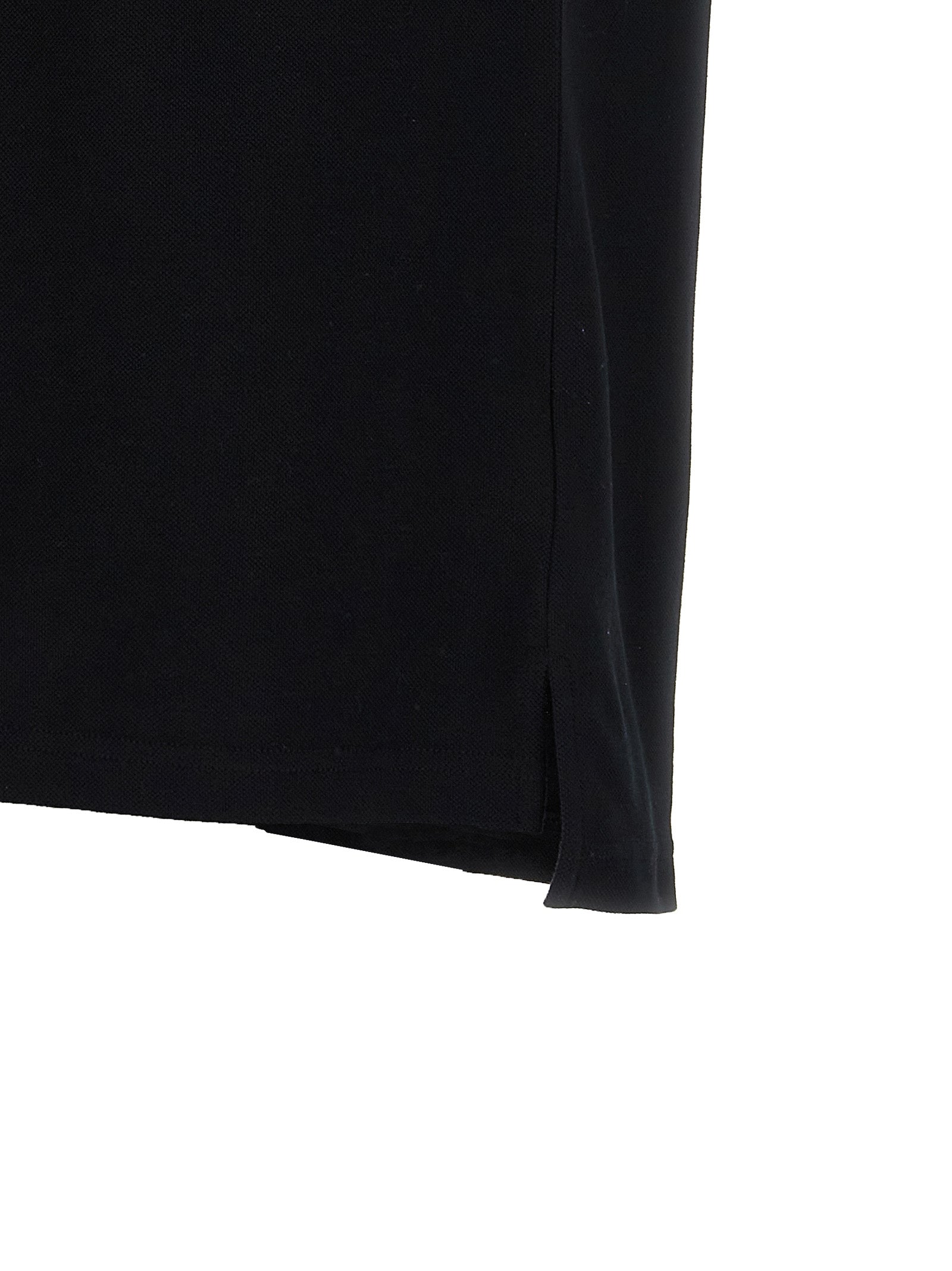 Schwarzes Baumwoll-Poloshirt