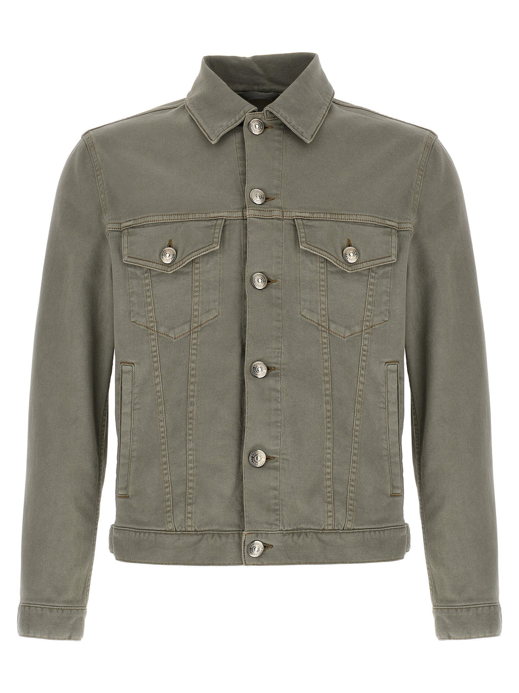 Graue Jeansjacke aus Baumwolle