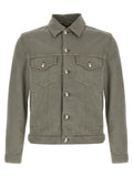 Graue Jeansjacke aus Baumwolle