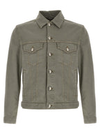 Graue Jeansjacke aus Baumwolle