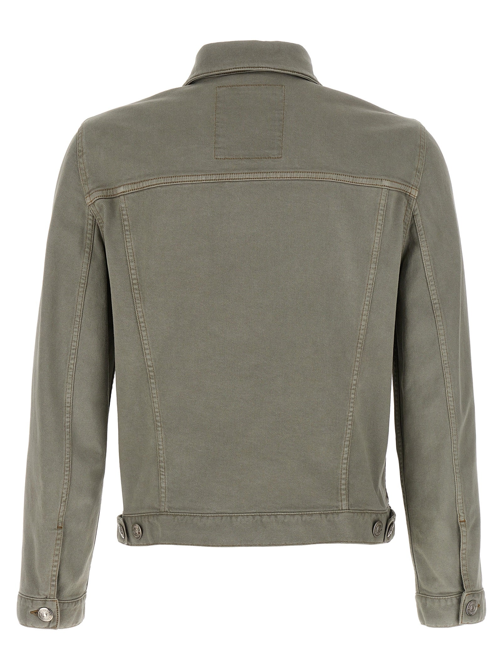 Graue Jeansjacke aus Baumwolle