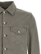 Graue Jeansjacke aus Baumwolle