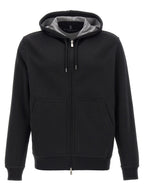 Schwarzer Baumwoll-Sweatshirt