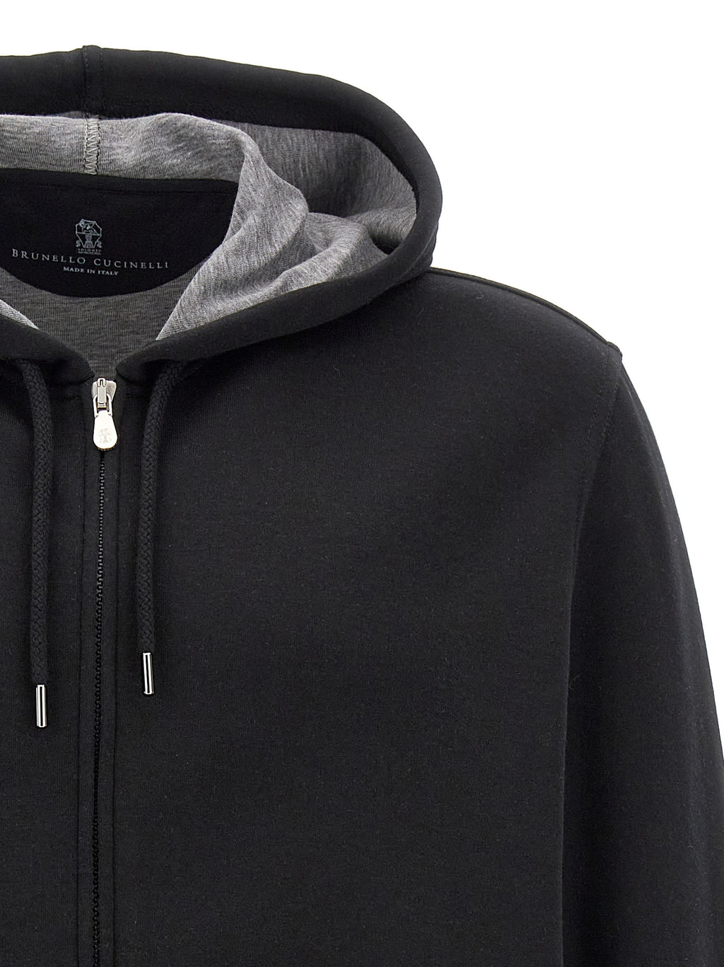 Schwarzer Baumwoll-Sweatshirt