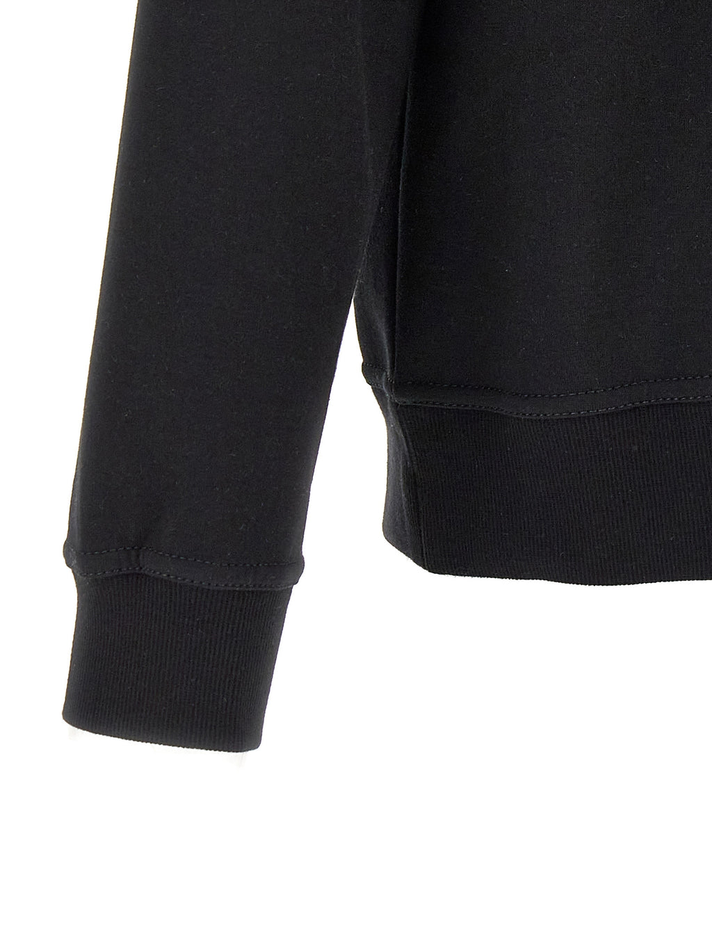 Schwarzer Baumwoll-Sweatshirt