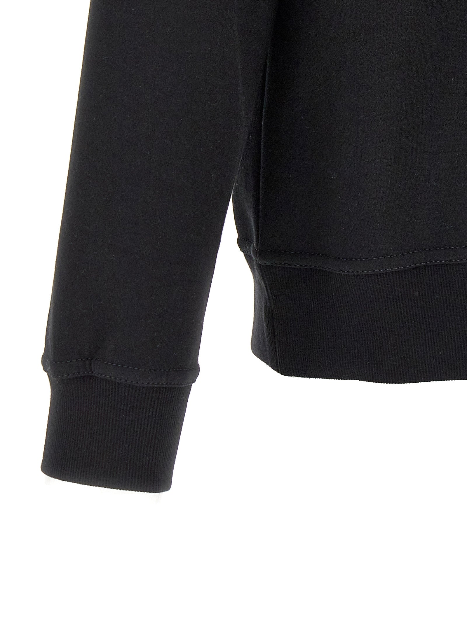 Schwarzer Baumwoll-Sweatshirt