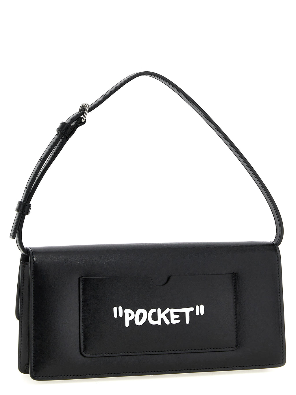 Zweifarbige Schultertasche aus Kalbsleder